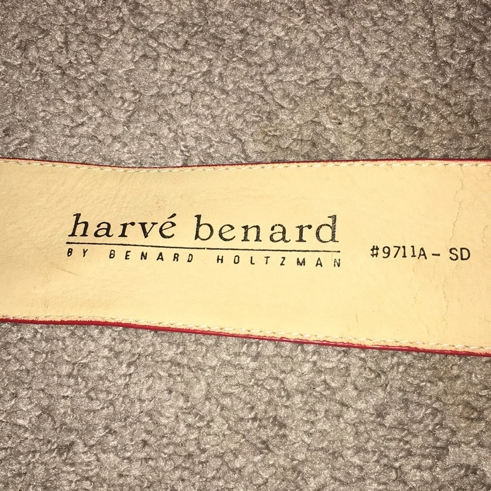 Vintage New Harve Benard Red Suede Leather Belt